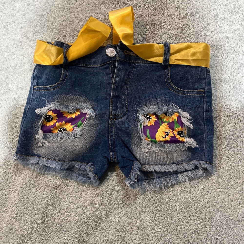 Toddler girls, sunflower outfit